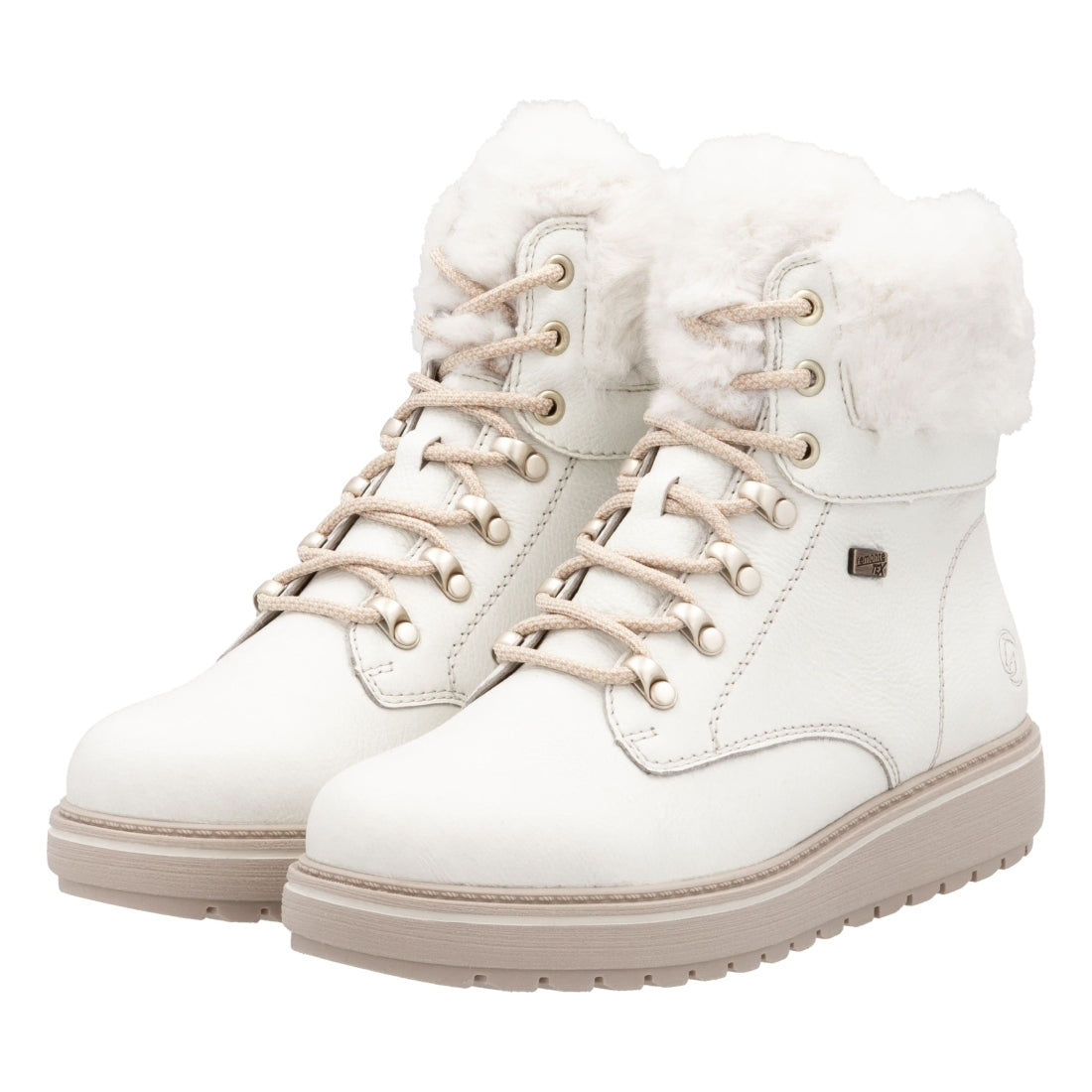 white casual closed ladies mid height boots