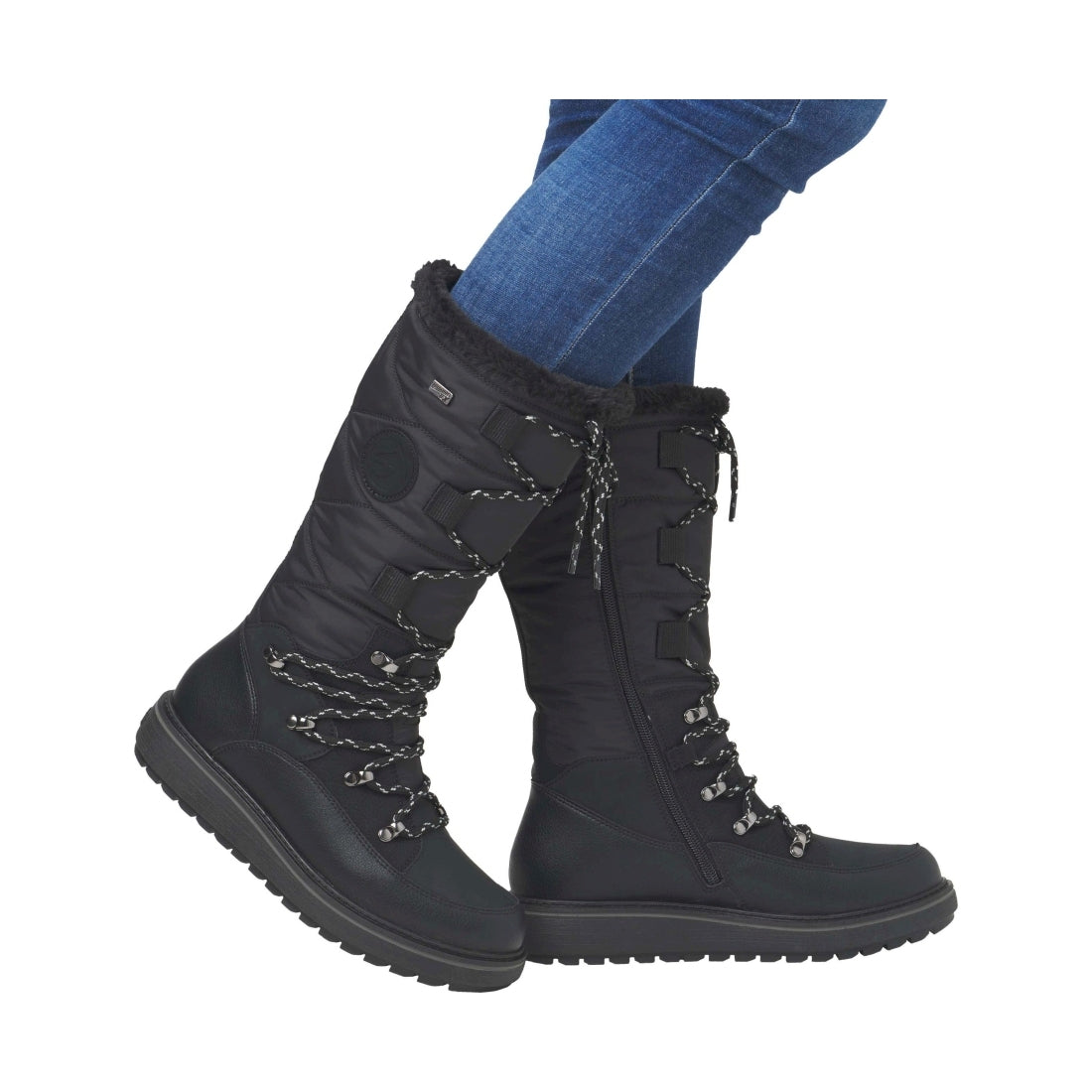 black casual closed ladies' boots