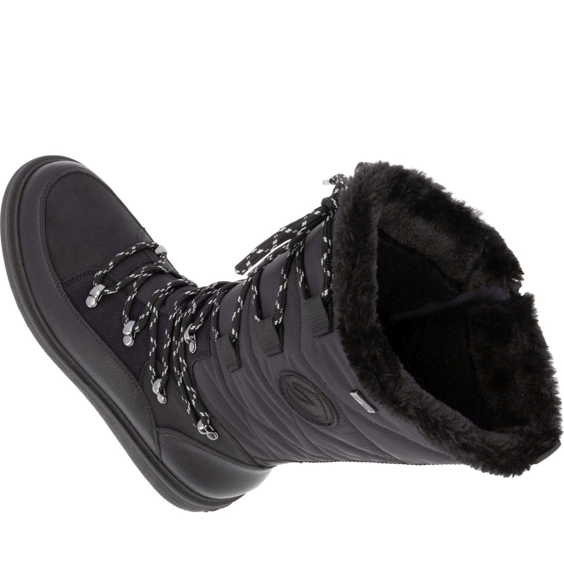 black casual closed ladies' boots