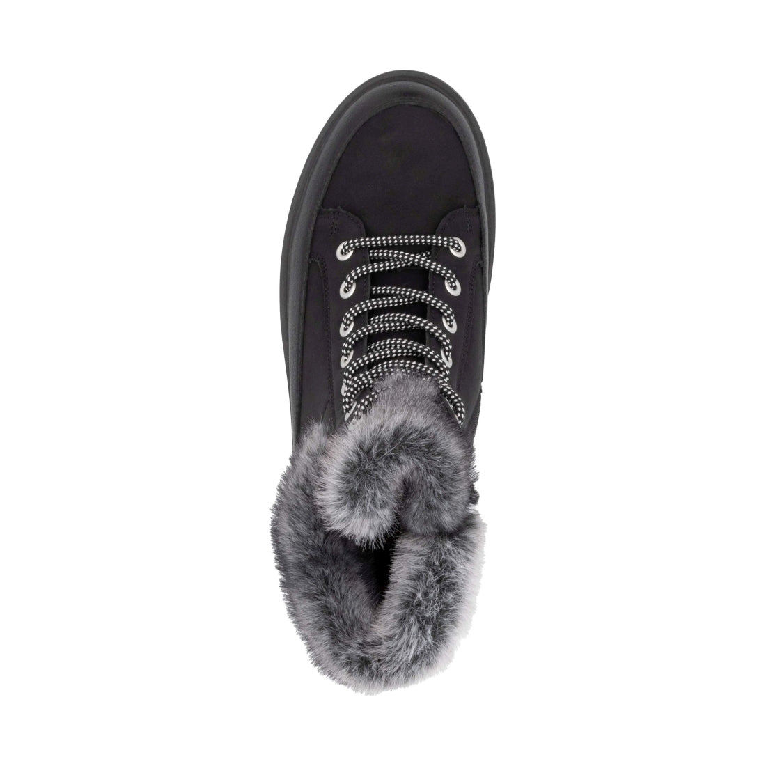 black combination casual closed ladies mid height boots