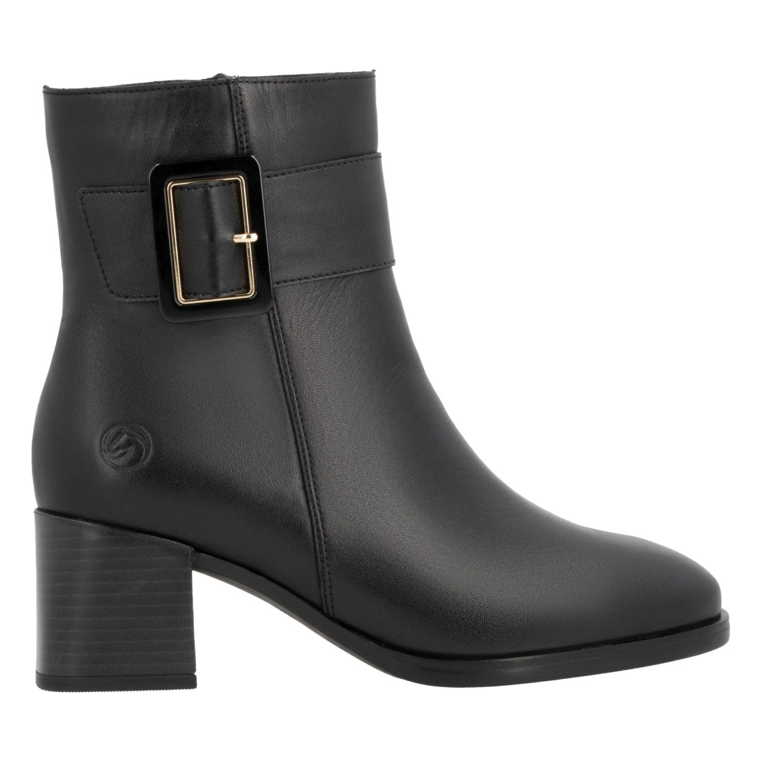 black elegant closed ladies mid height boots