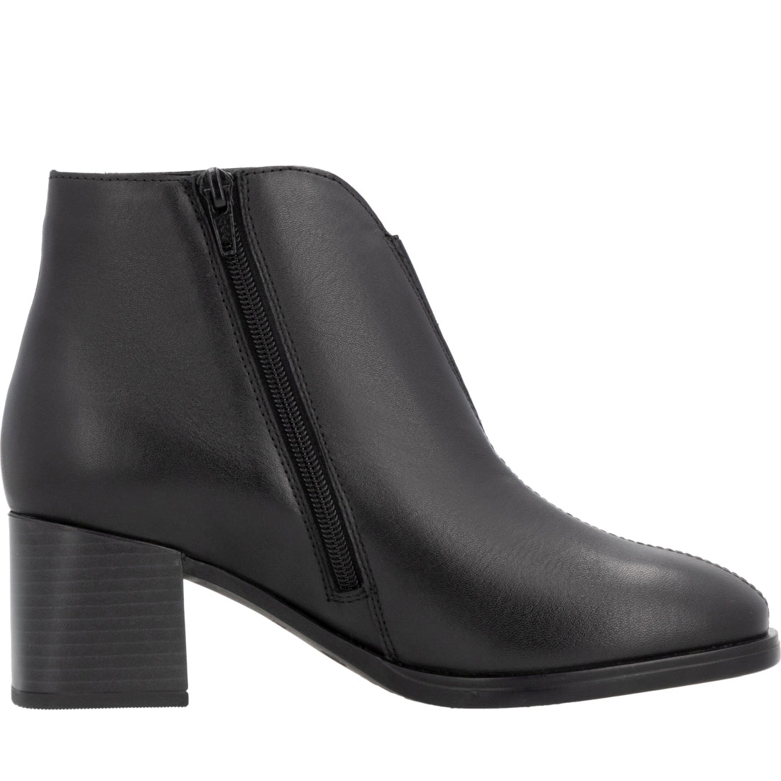 black elegant closed ladies mid height boots