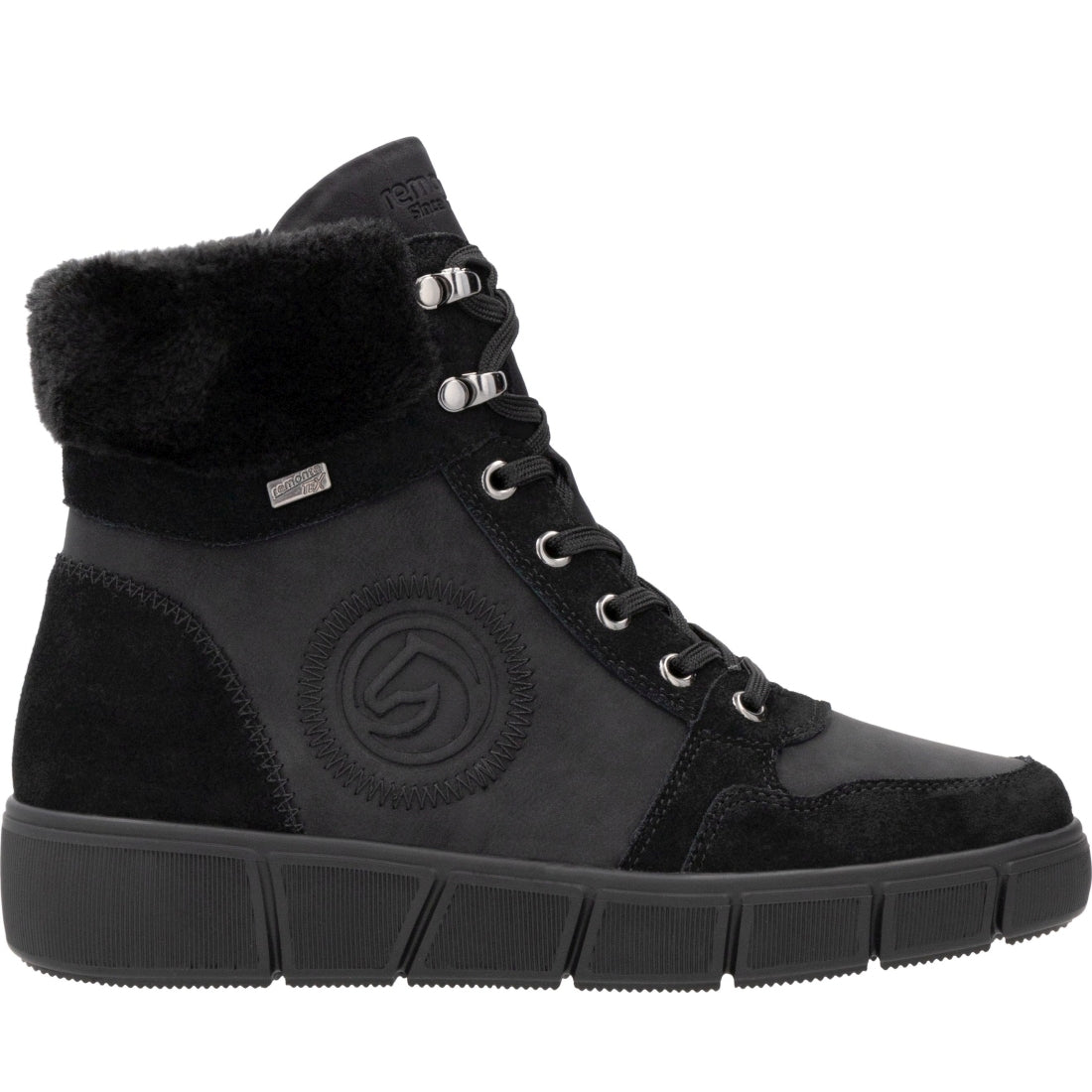 black casual closed ladies mid height boots