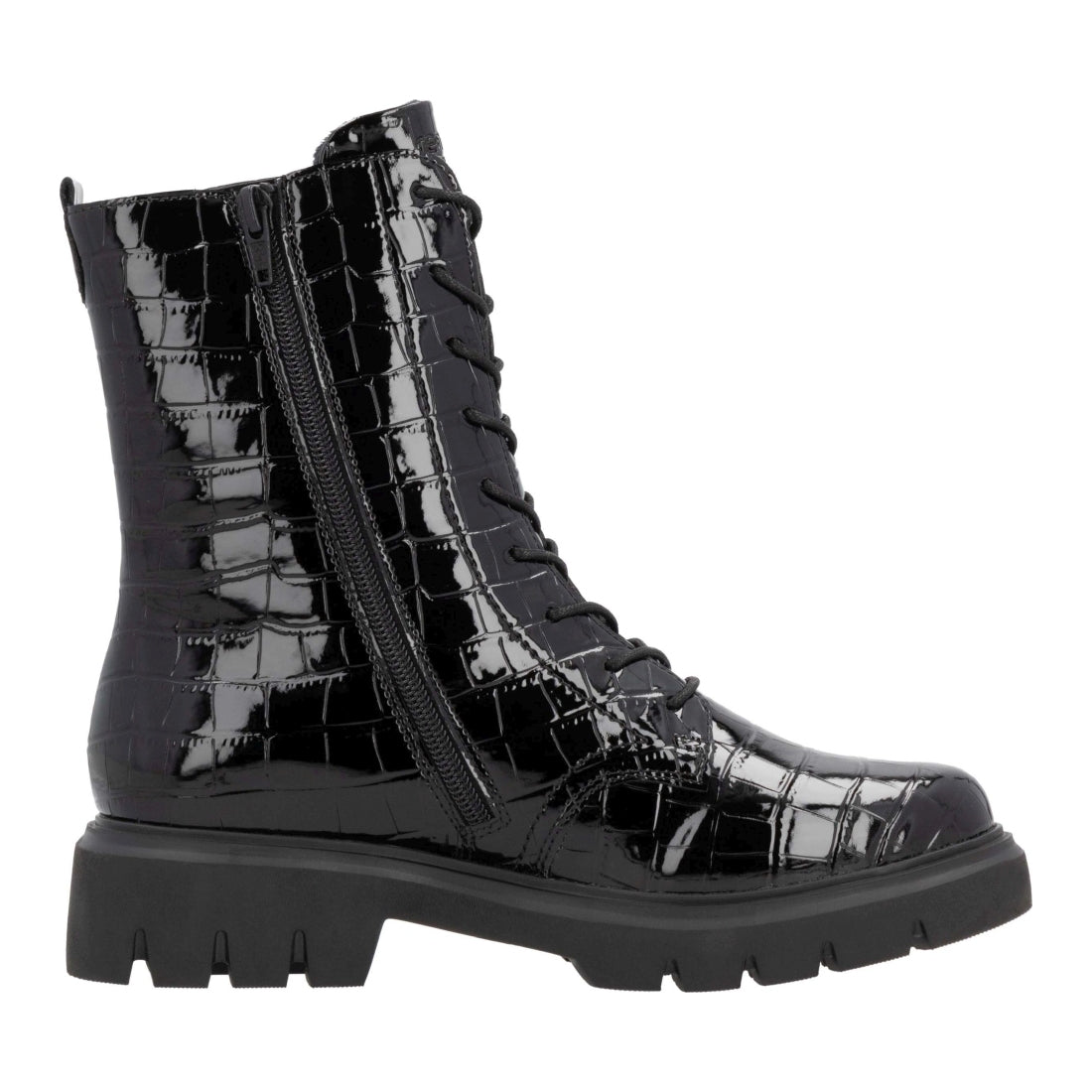 black casual closed ladies mid height boots