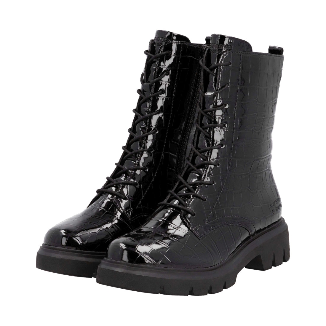 black casual closed ladies mid height boots