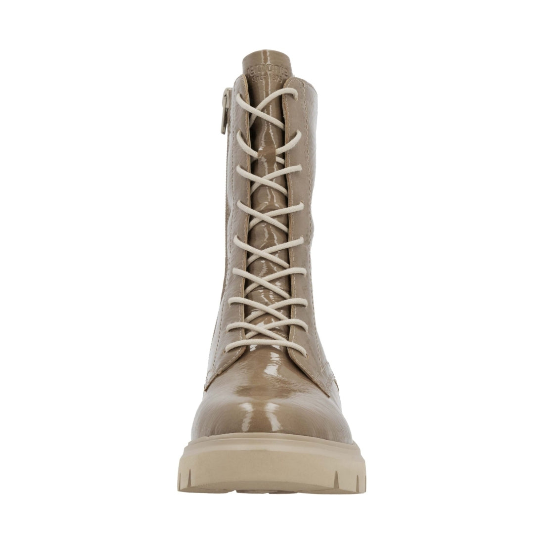 beige casual closed ladies mid height boots