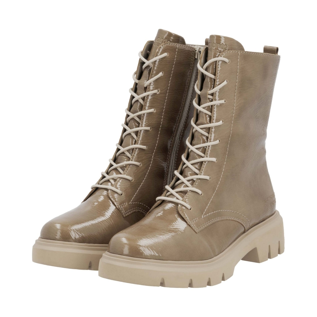 beige casual closed ladies mid height boots