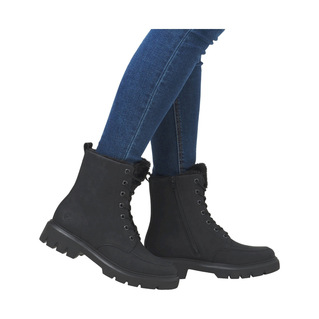 black casual closed ladies mid height boots