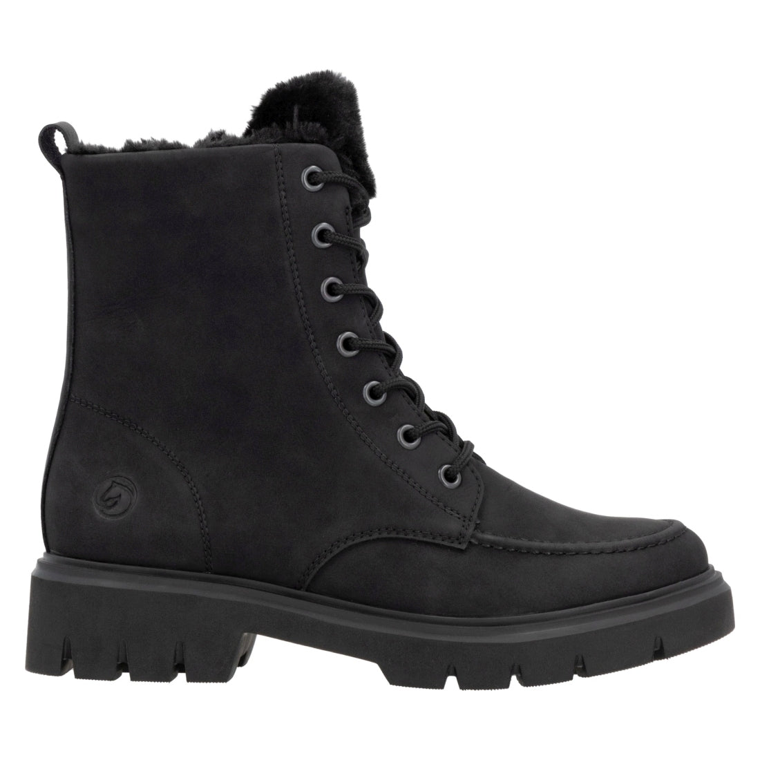 black casual closed ladies mid height boots