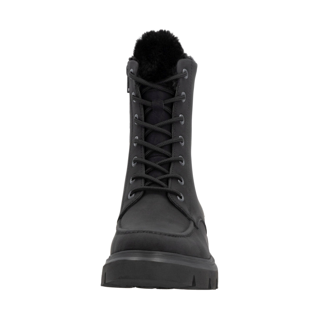 black casual closed ladies mid height boots