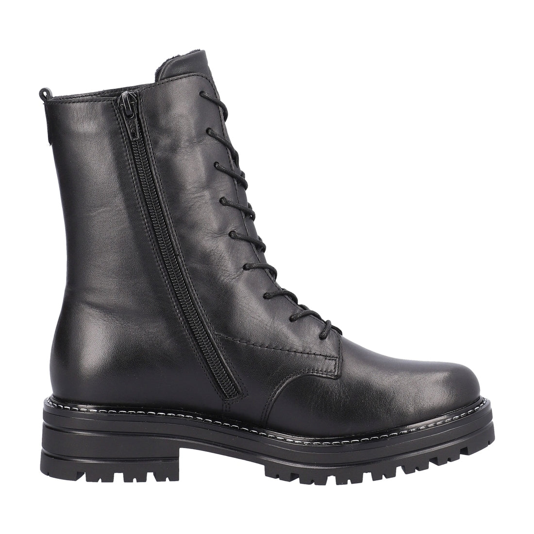 black casual closed ladies mid height boots