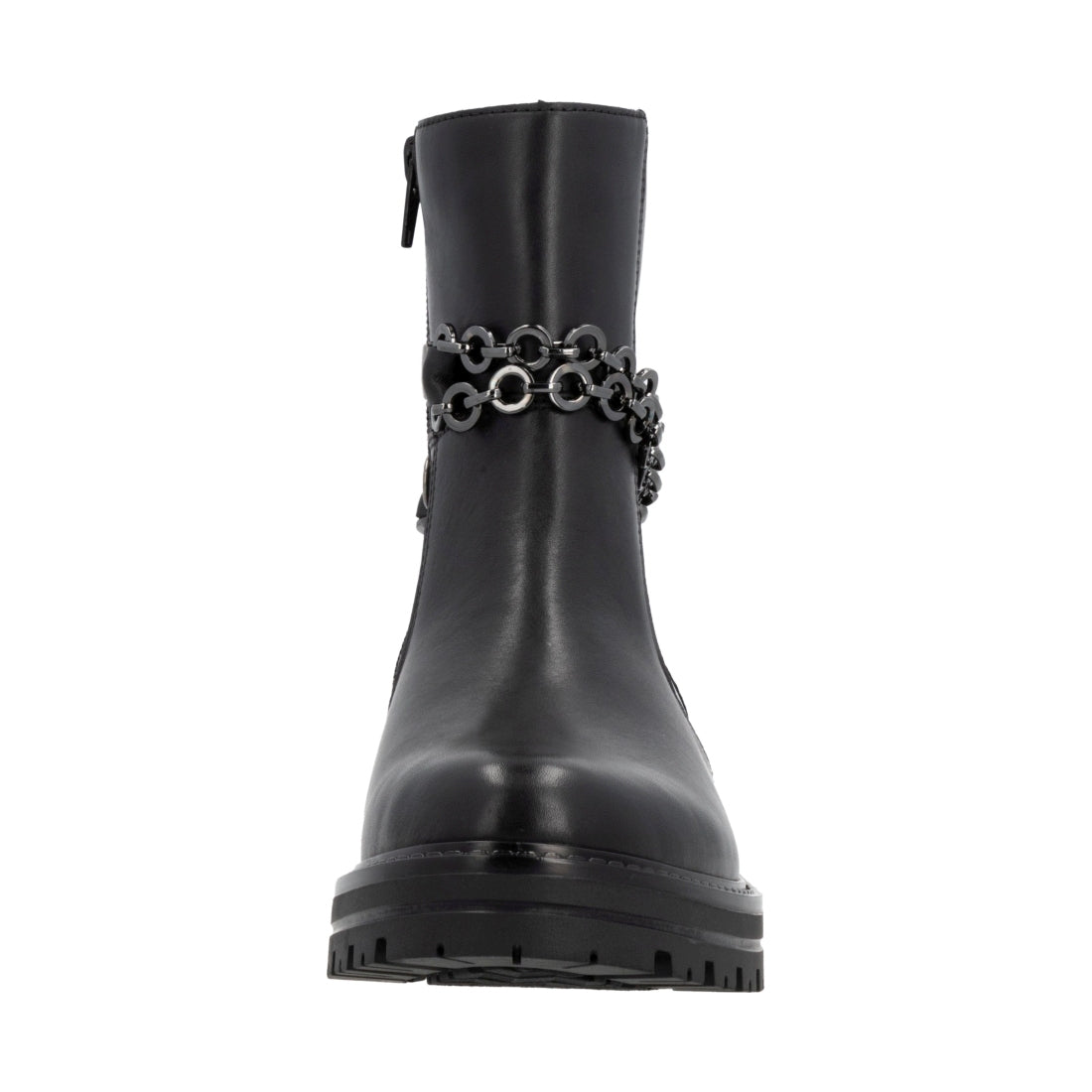 black casual closed ladies mid height boots