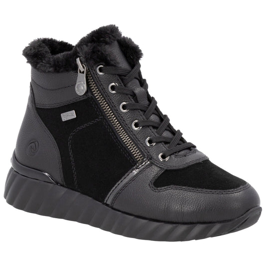 black casual closed ladies mid height boots