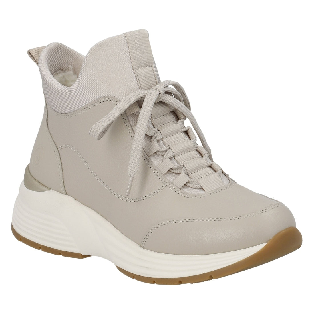 beige casual closed ladies mid height boots