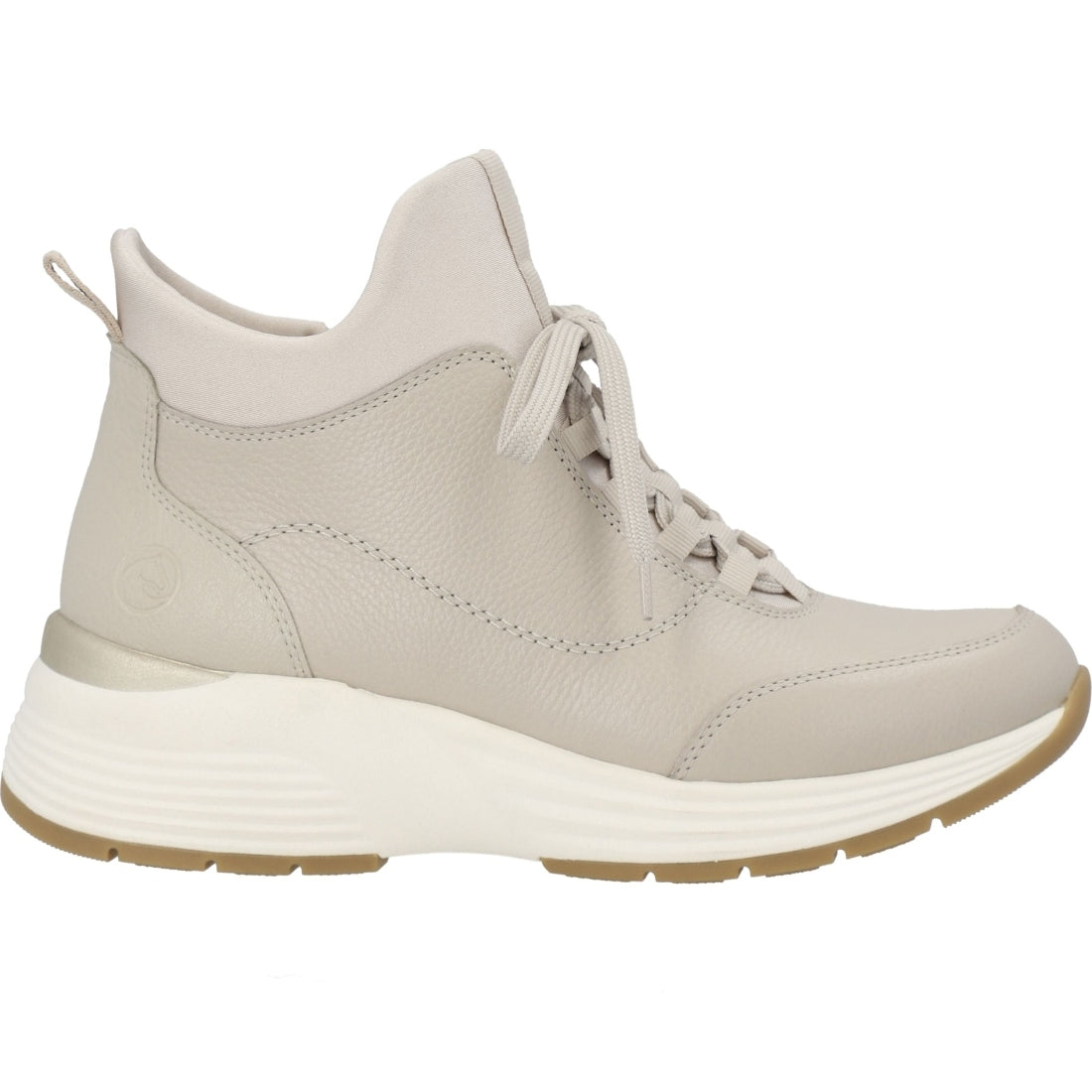 beige casual closed ladies mid height boots