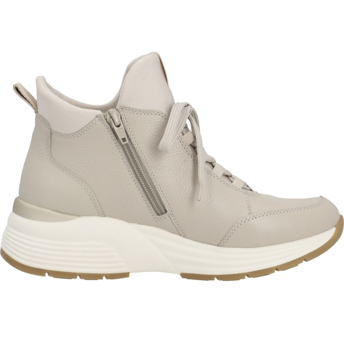 beige casual closed ladies mid height boots