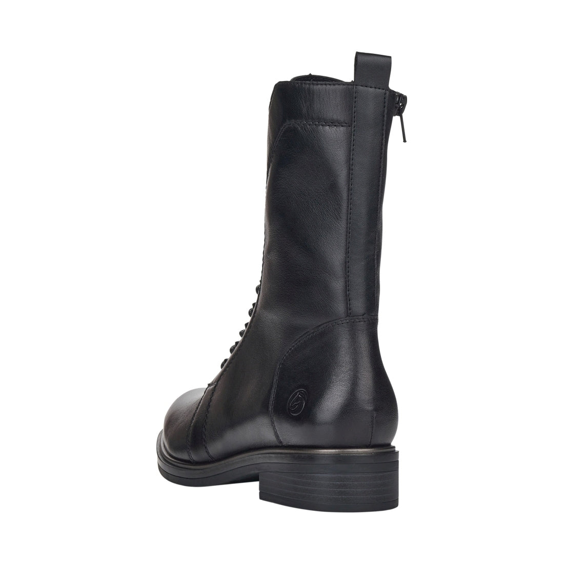 black casual closed ladies mid height boots