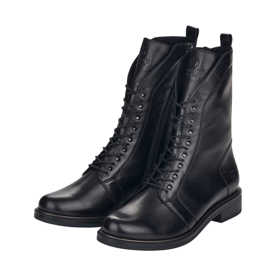 black casual closed ladies mid height boots