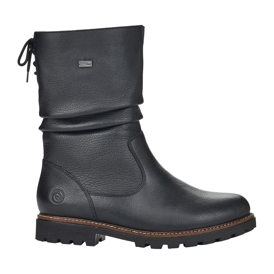 black casual closed ladies mid height boots