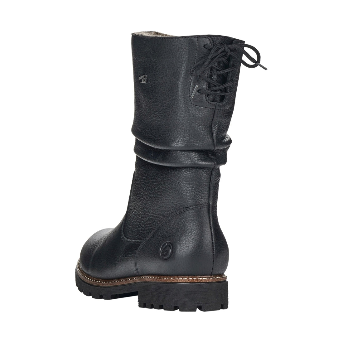 black casual closed ladies mid height boots