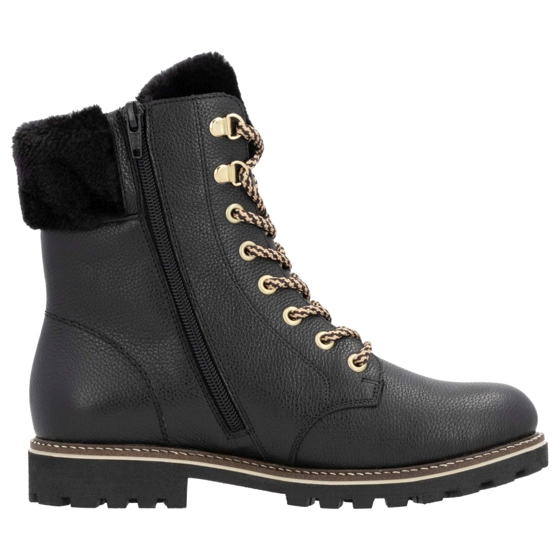 black casual closed ladies mid height boots