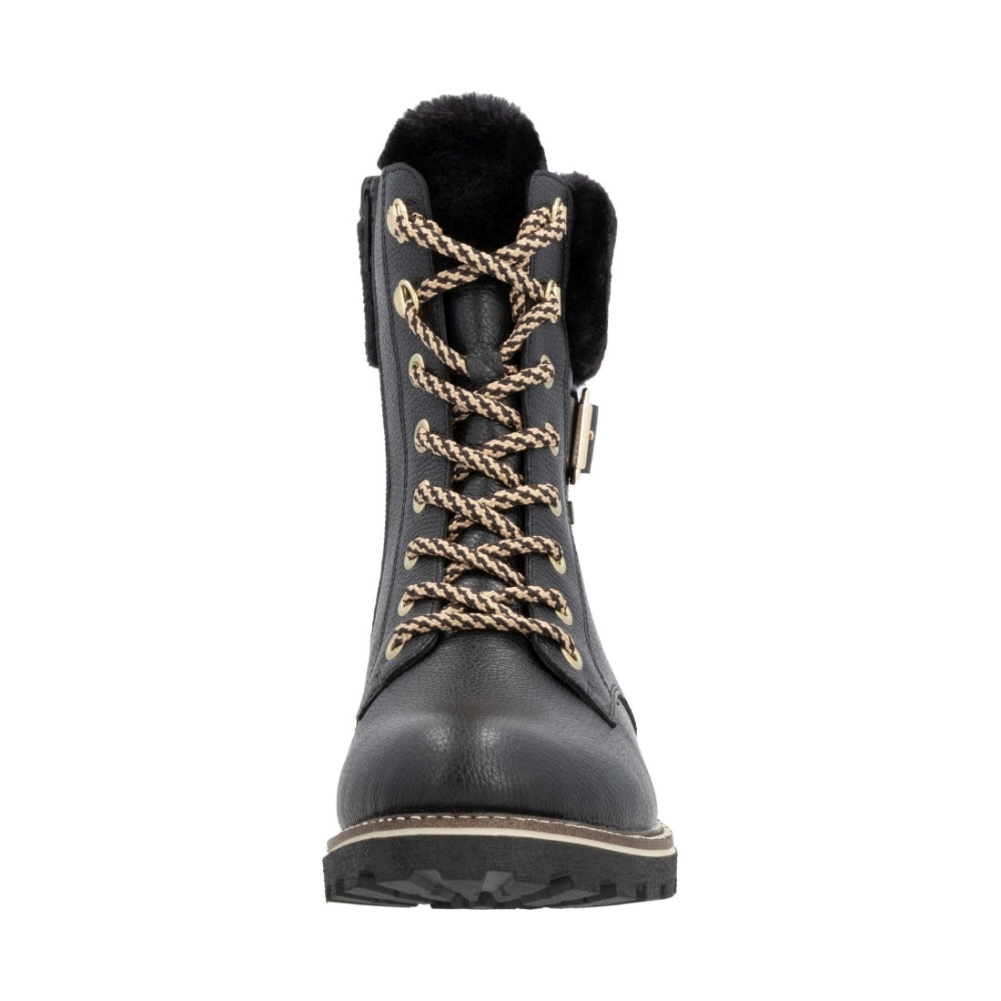 black casual closed ladies mid height boots