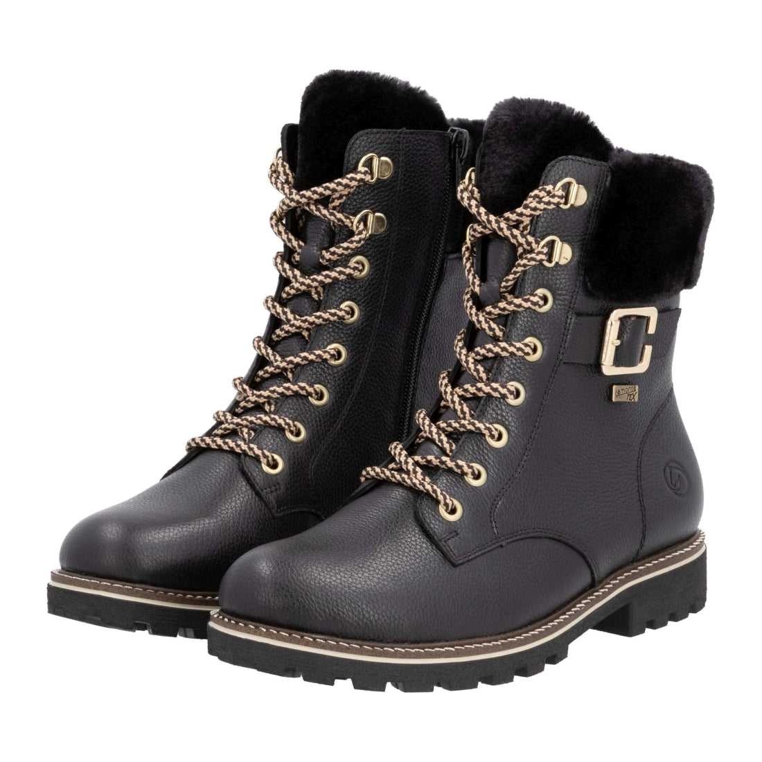 black casual closed ladies mid height boots