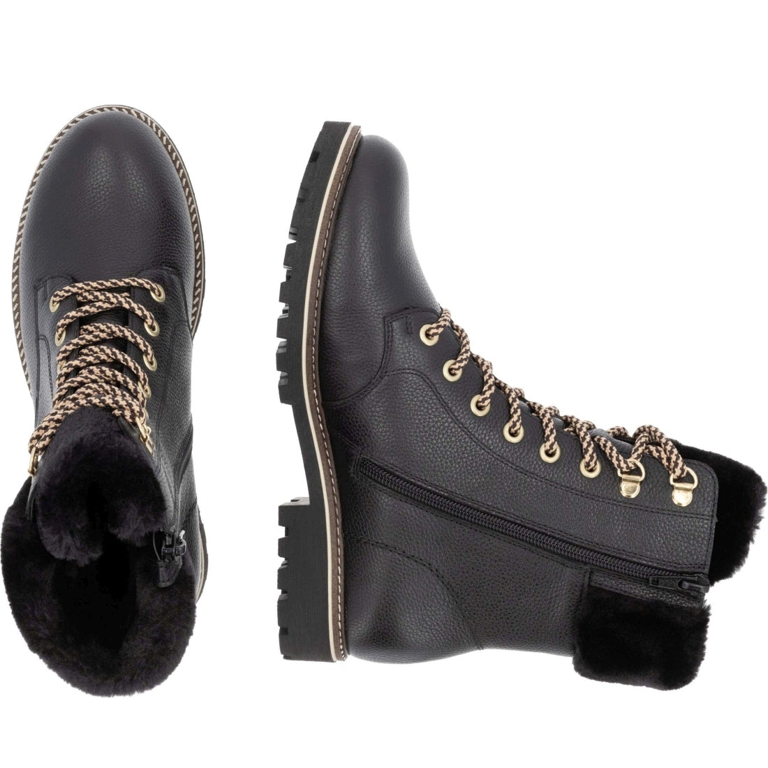 black casual closed ladies mid height boots