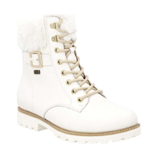 white casual closed ladies mid height boots