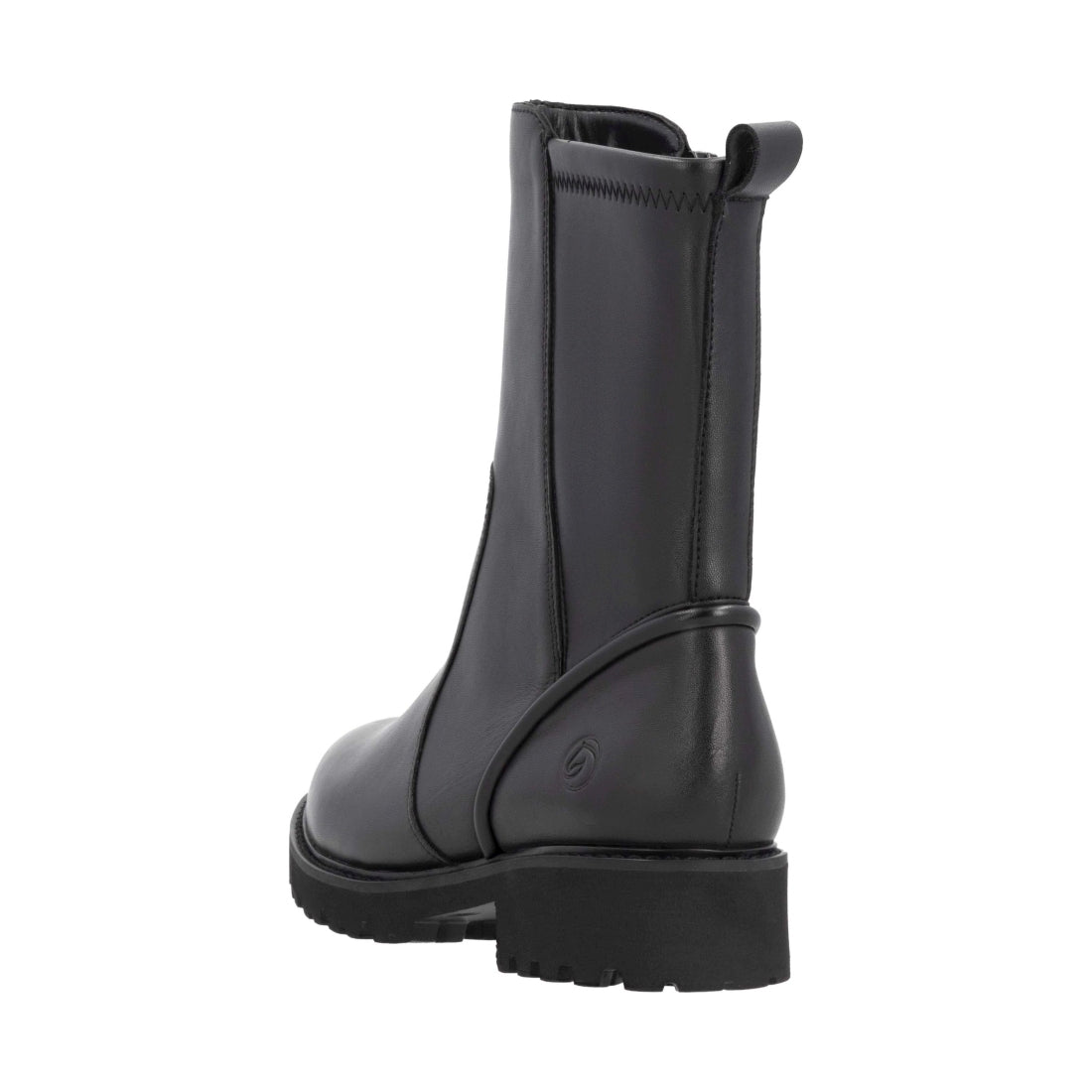 black casual closed ladies mid height boots