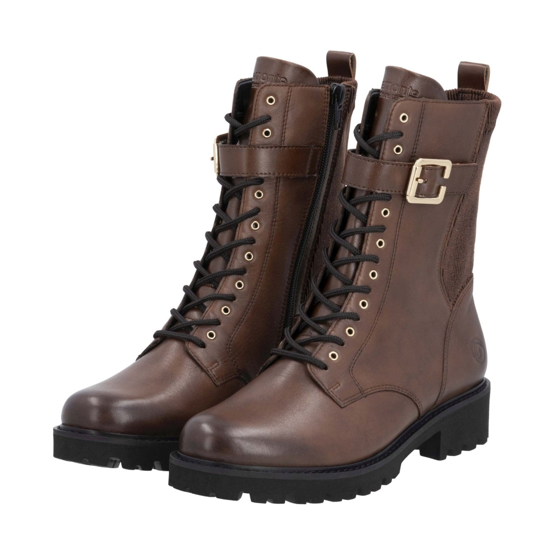 brown casual closed ladies mid height boots