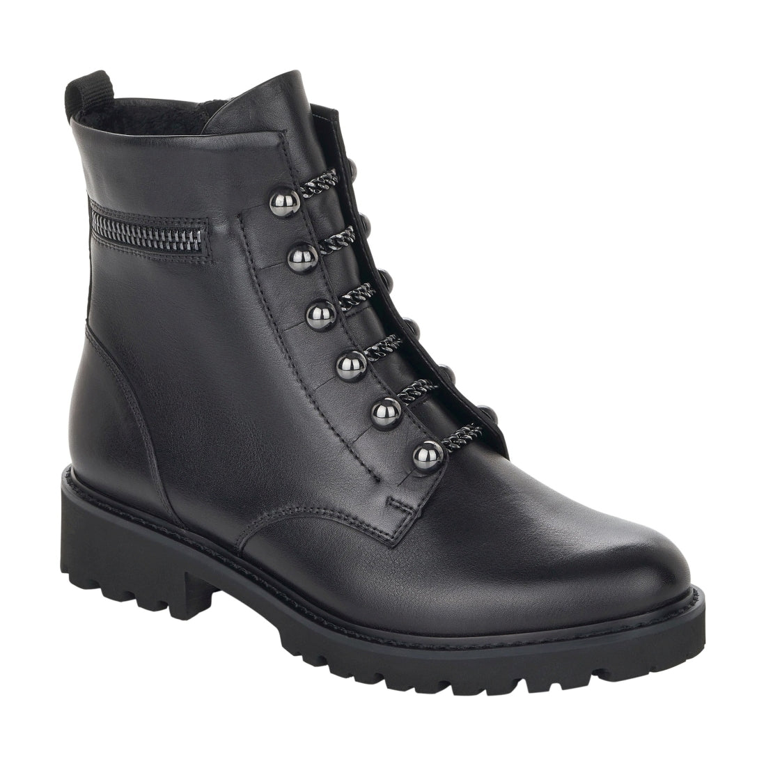 black casual closed ladies mid height boots