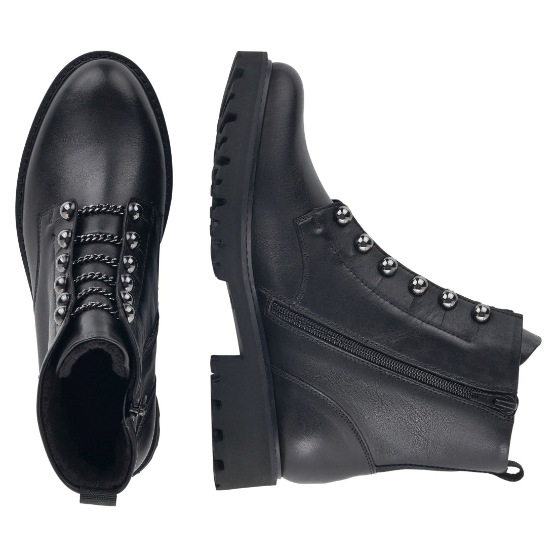 black casual closed ladies mid height boots