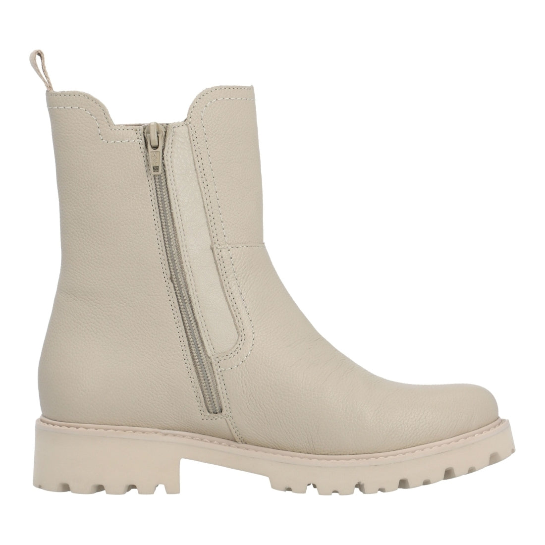 beige casual closed ladies mid height boots