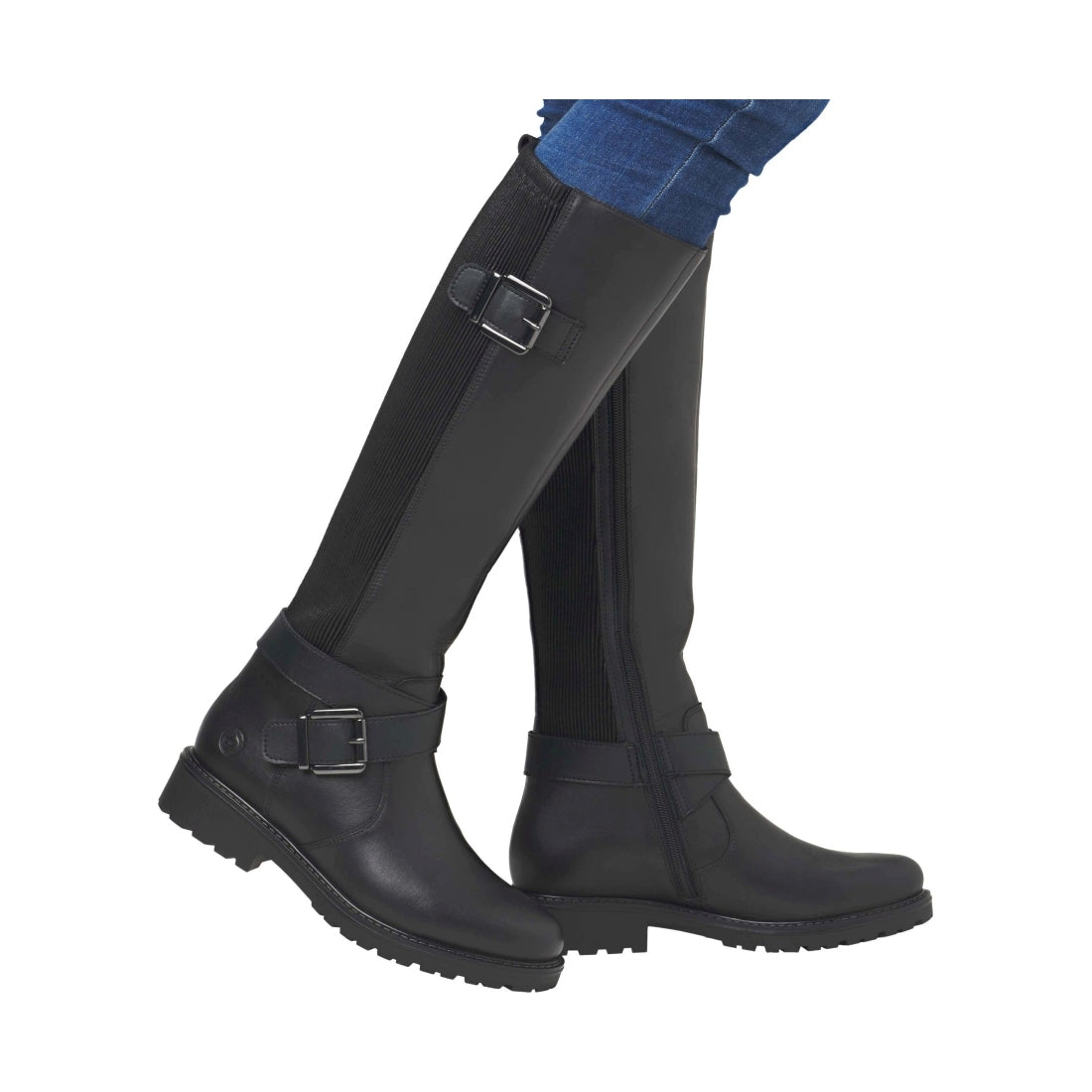 black elegant closed ladies' boots