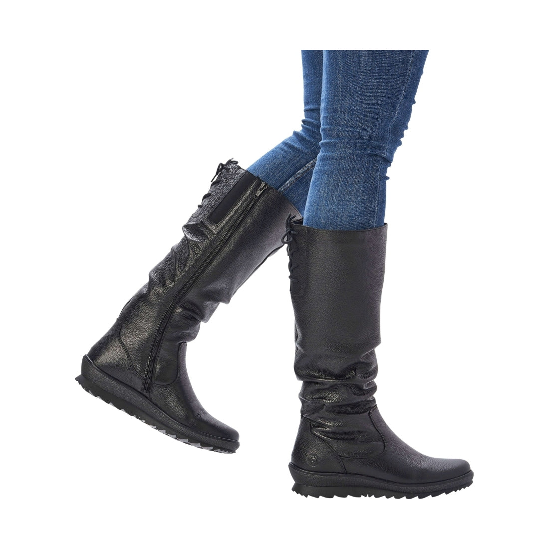 black casual closed ladies' boots