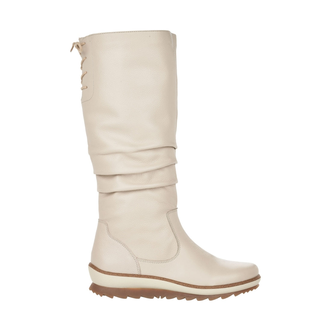 white casual closed ladies' boots