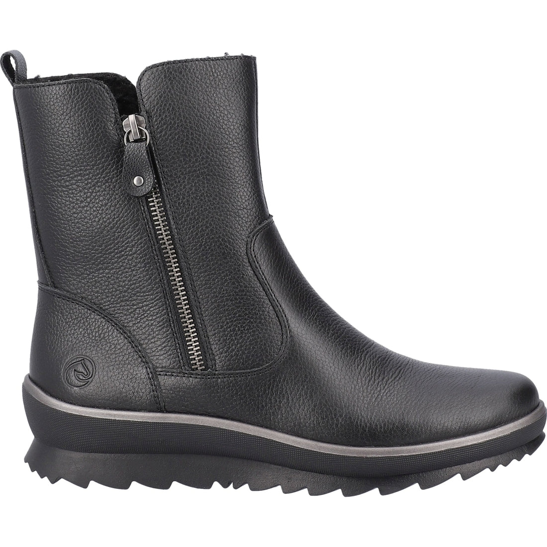 black casual closed ladies mid height boots