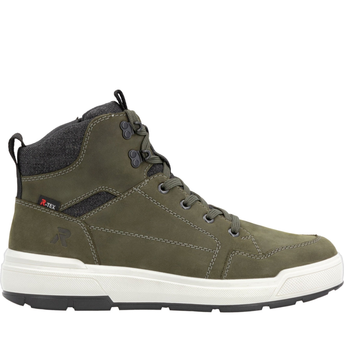 green casual closed men's boots