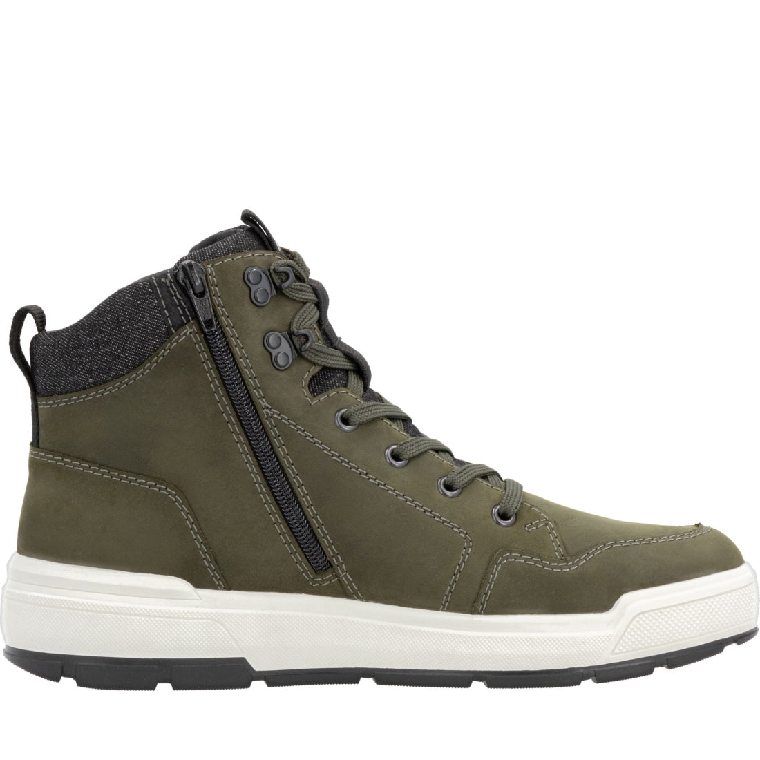 green casual closed men's boots