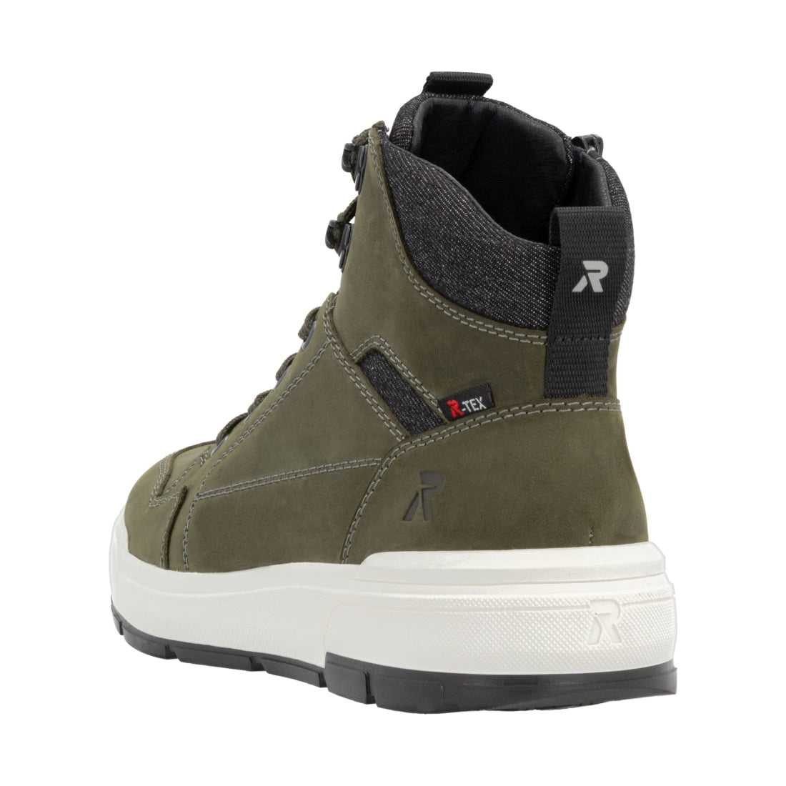 green casual closed men's boots