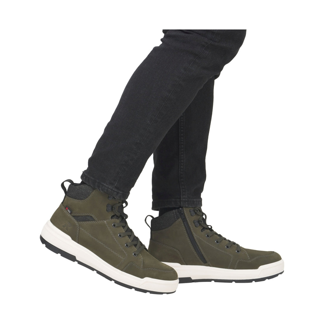 green casual closed men's boots