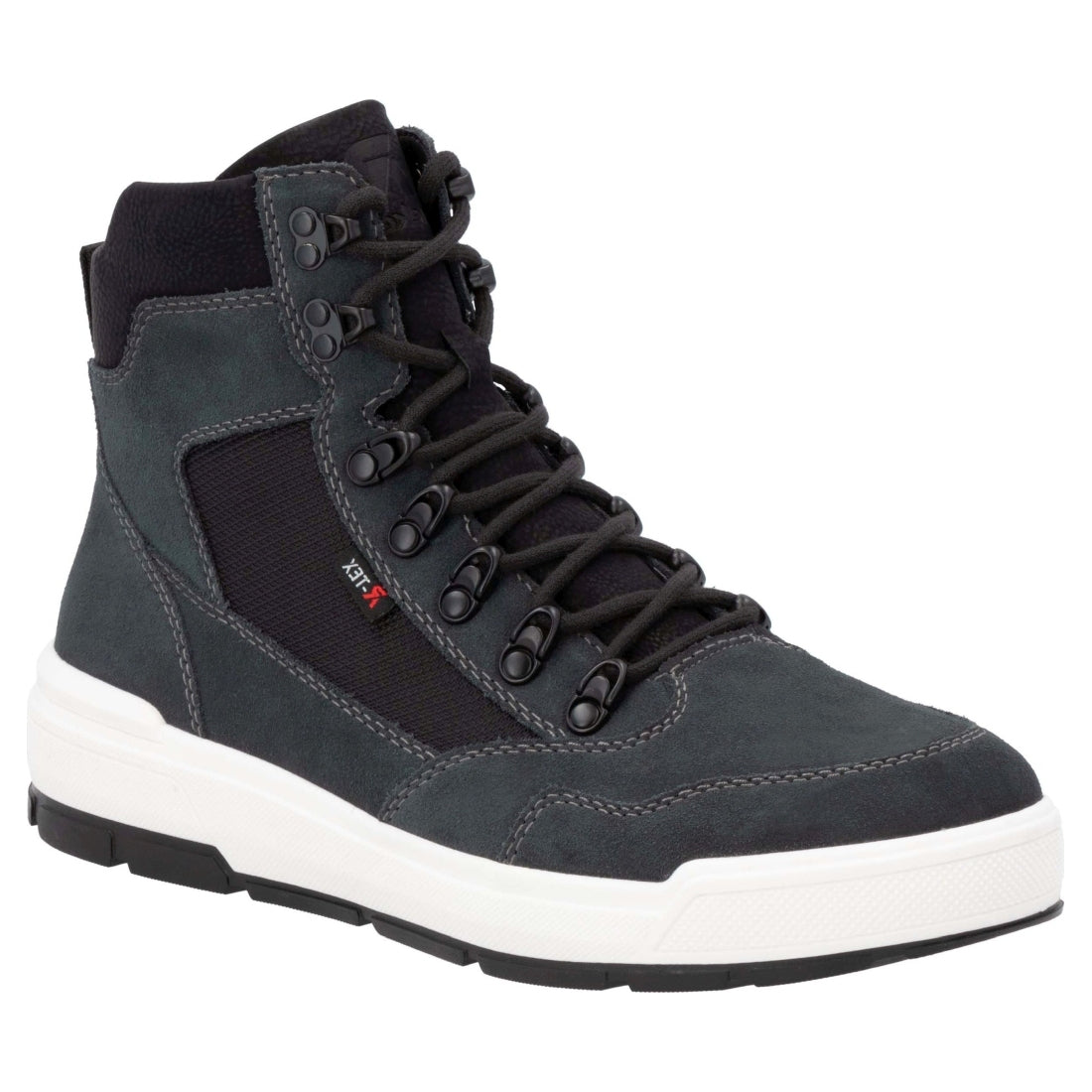 grey combination casual closed men's boots