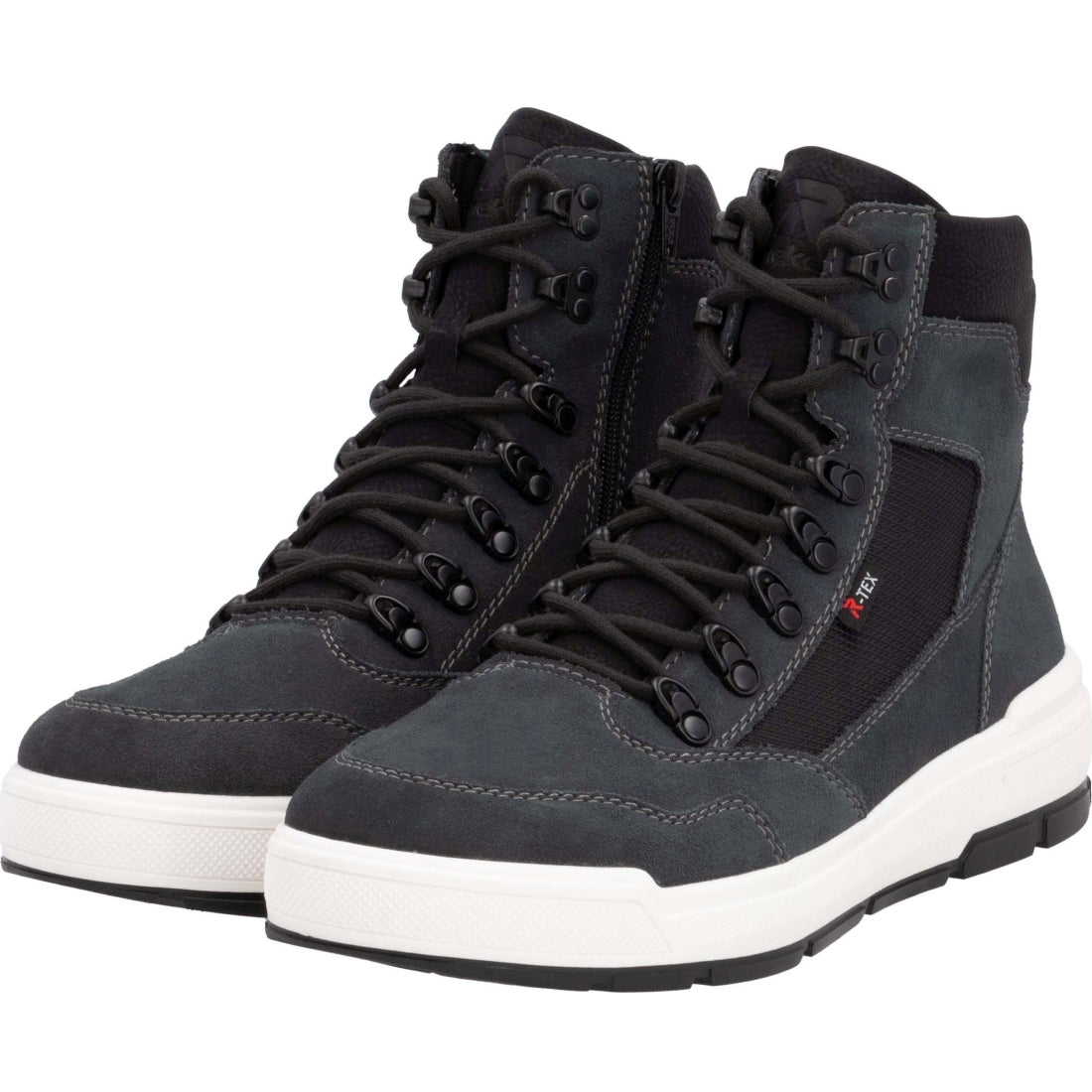 grey combination casual closed men's boots