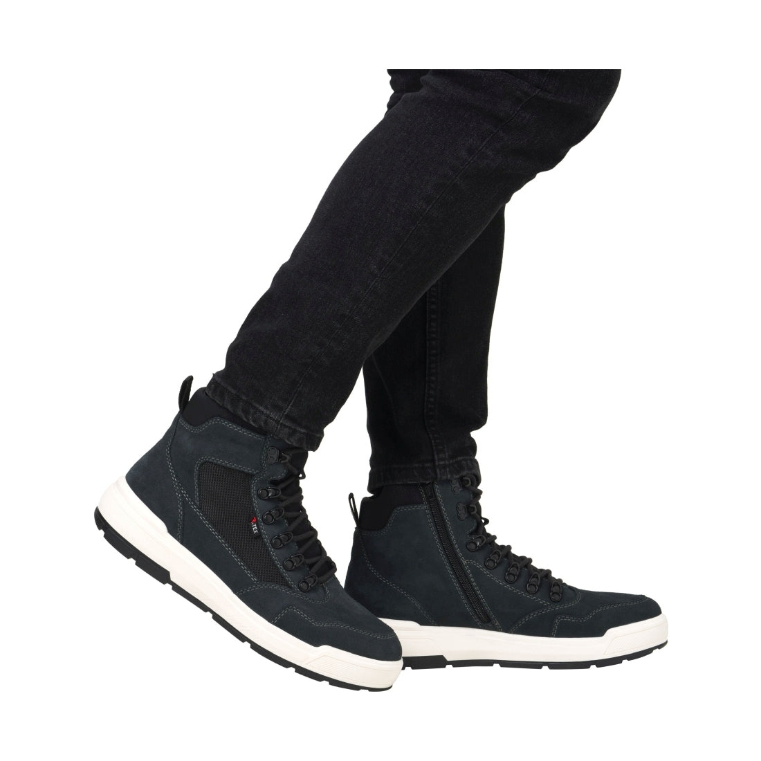 grey combination casual closed men's boots