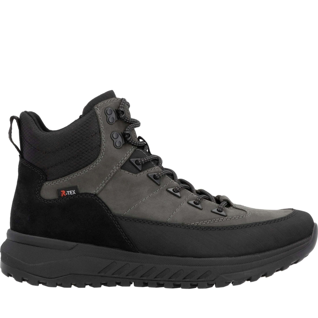 grey combination casual closed men's boots