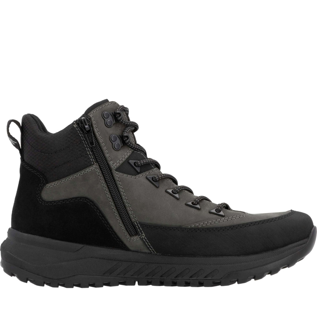 grey combination casual closed men's boots