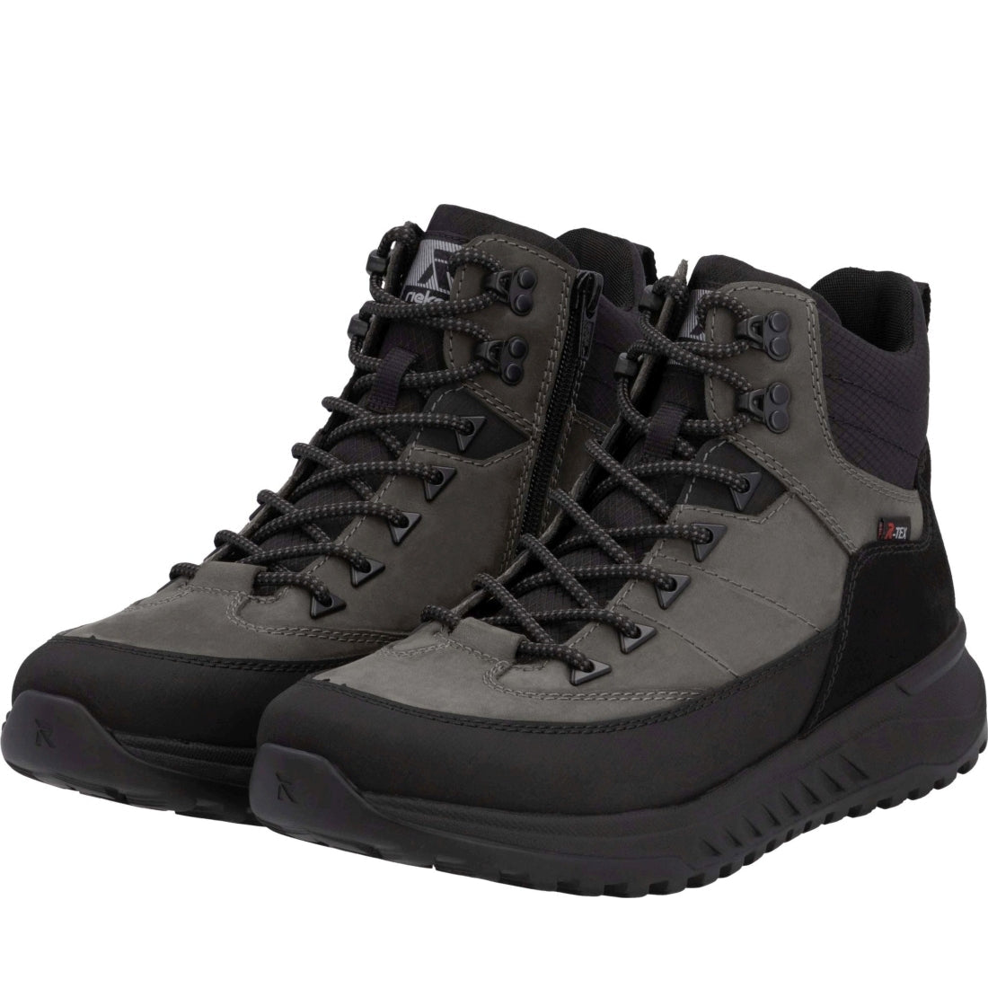 grey combination casual closed men's boots