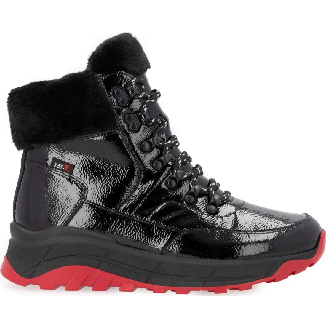 black casual closed ladies mid height boots