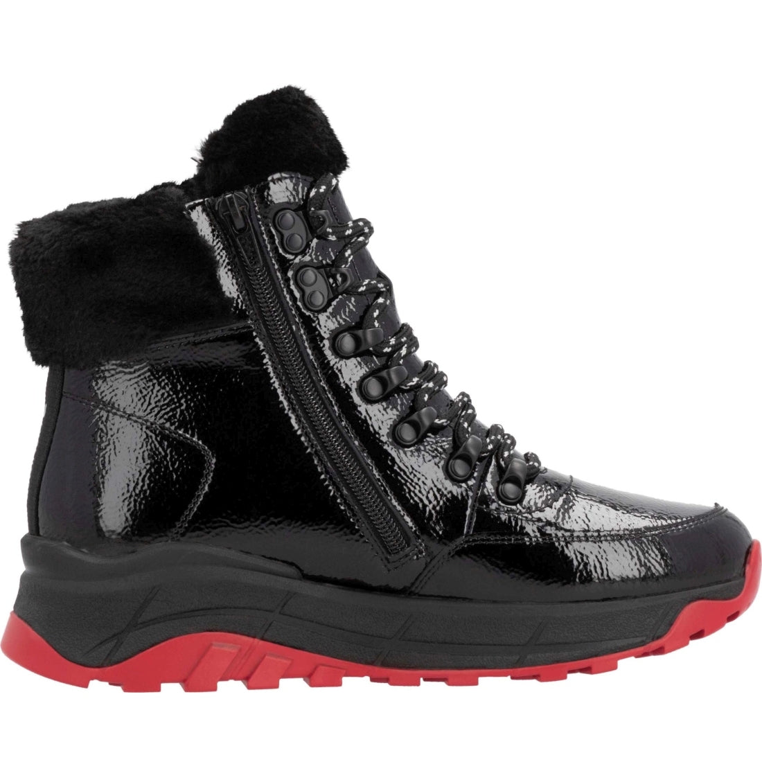 black casual closed ladies mid height boots